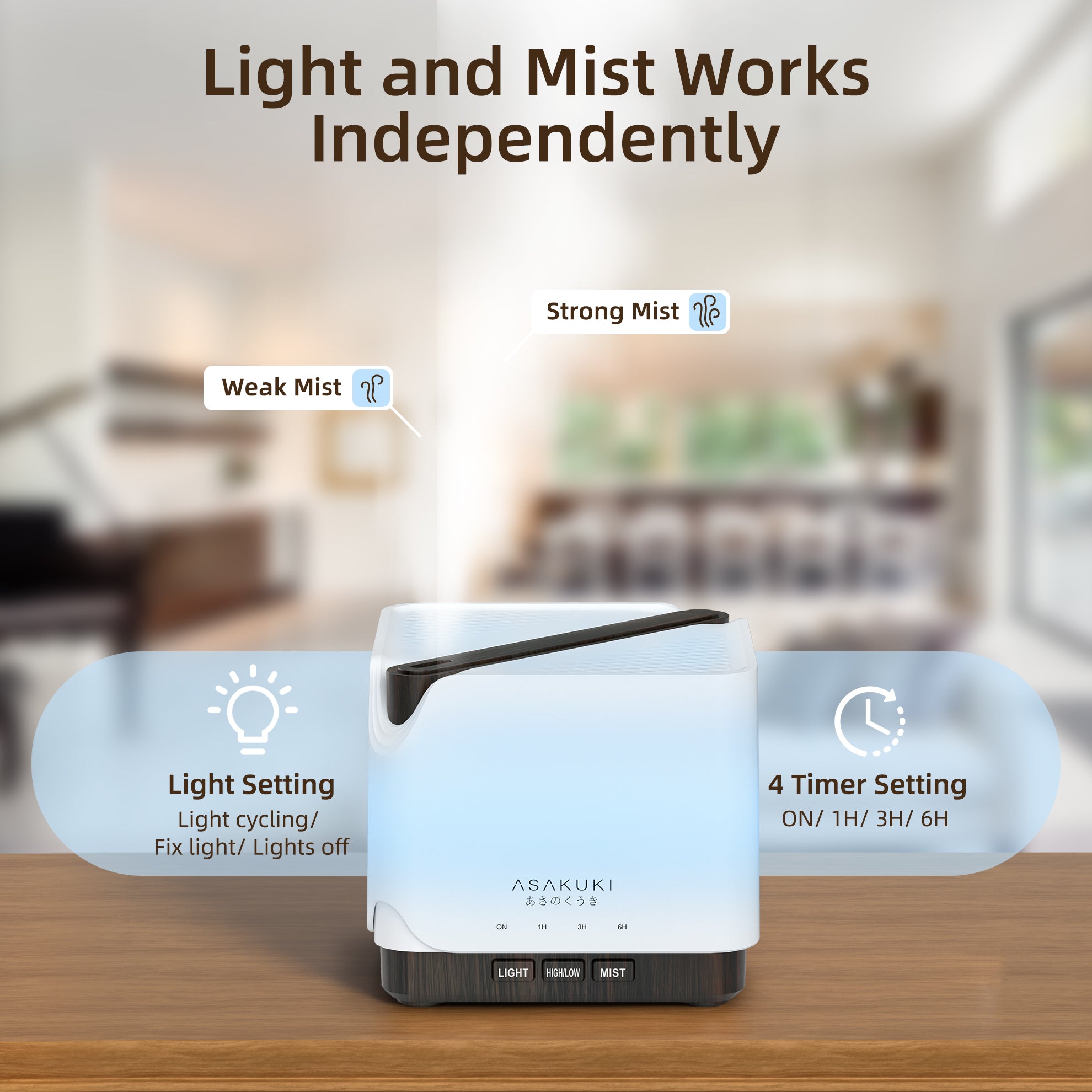 UPGRADE Cube Black Essential Oil Diffuser - Image 4