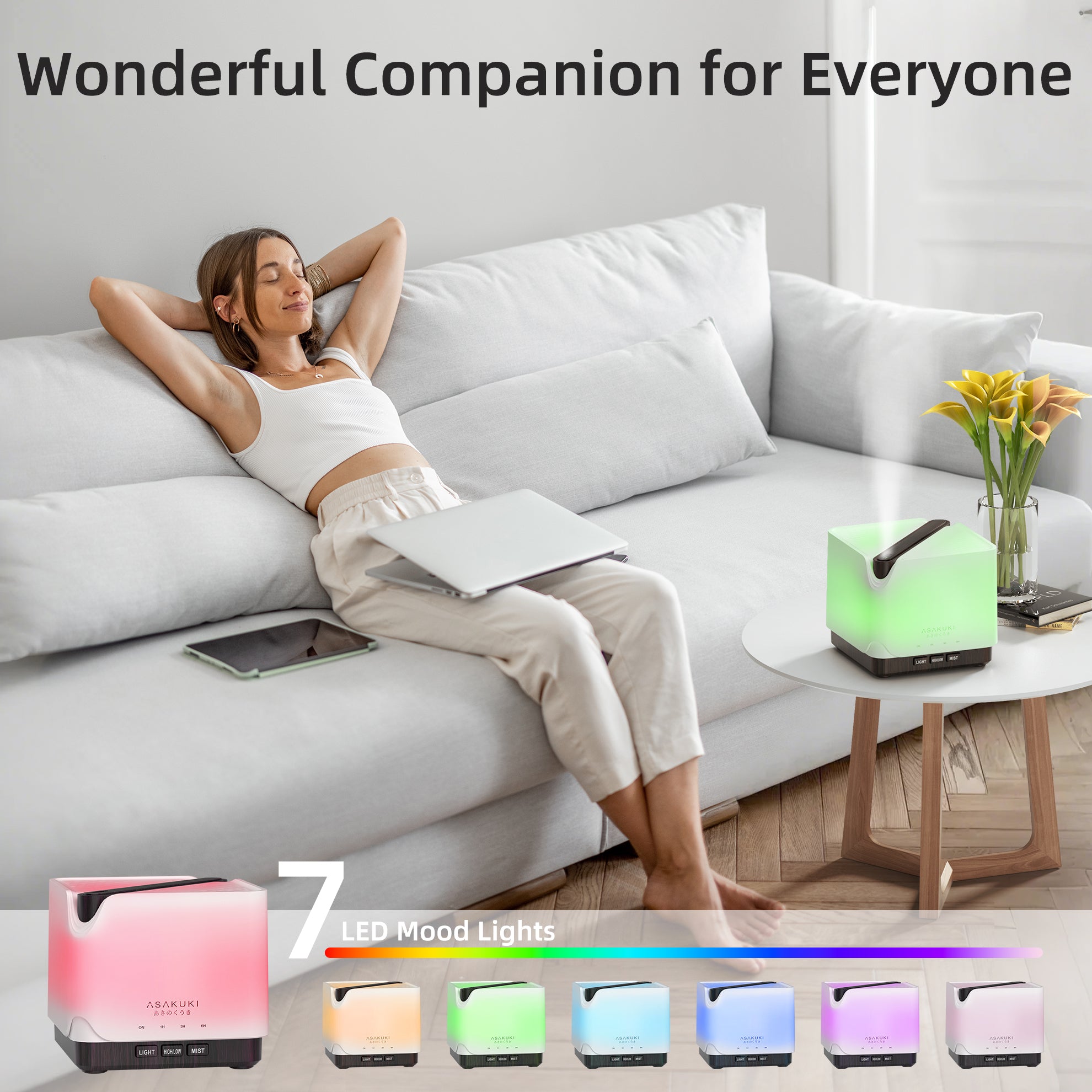 UPGRADE Cube Black Essential Oil Diffuser - Image 7