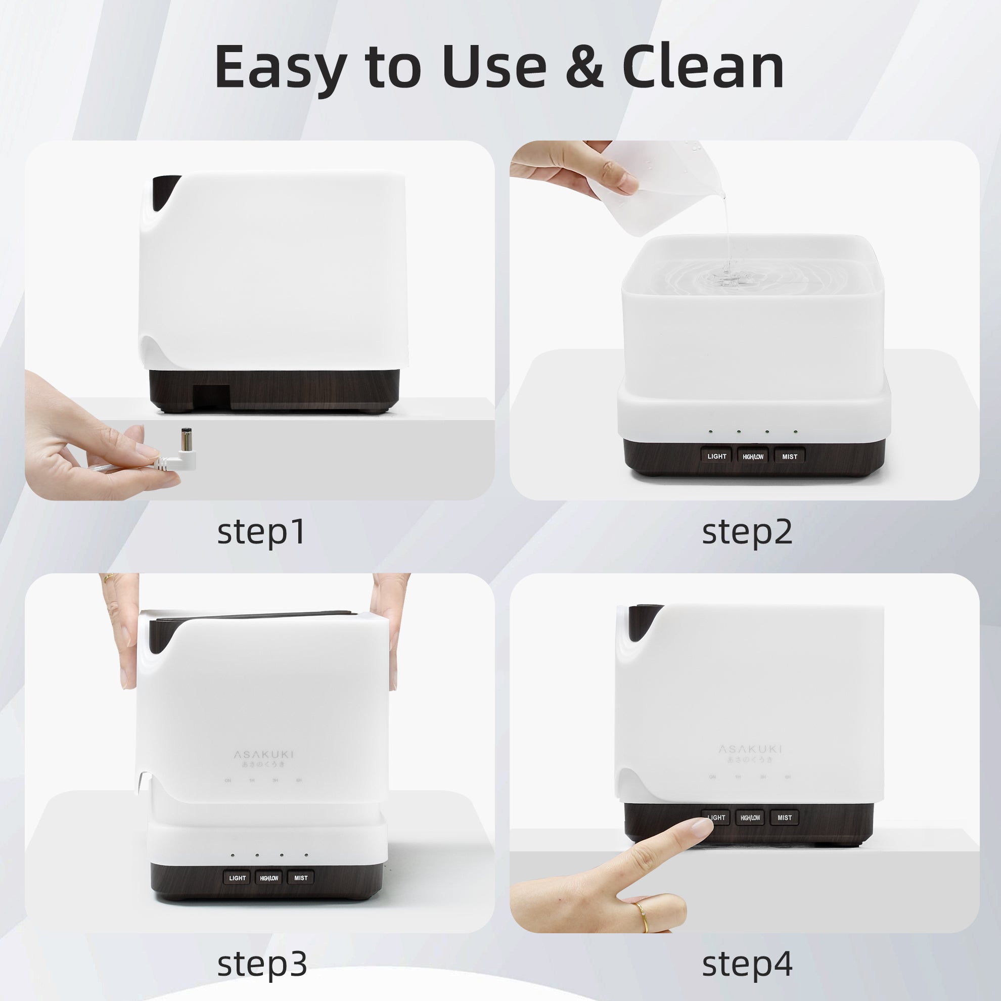 UPGRADE Cube Black Essential Oil Diffuser - Image 8