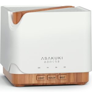 UPGRADE Cube Light Wood Essential Oil Diffuser